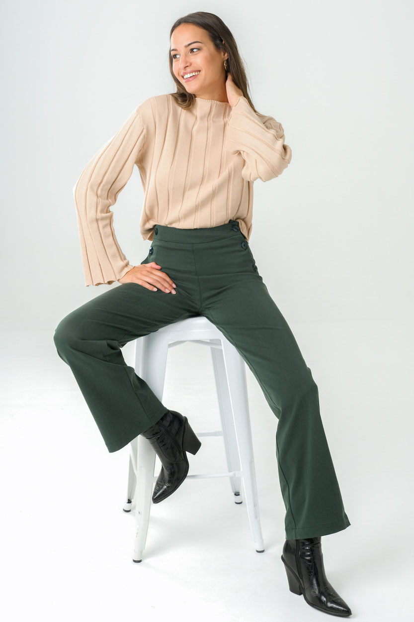 Pantalon taille haute femme 2 Pantalon taille haute femme - Image 2