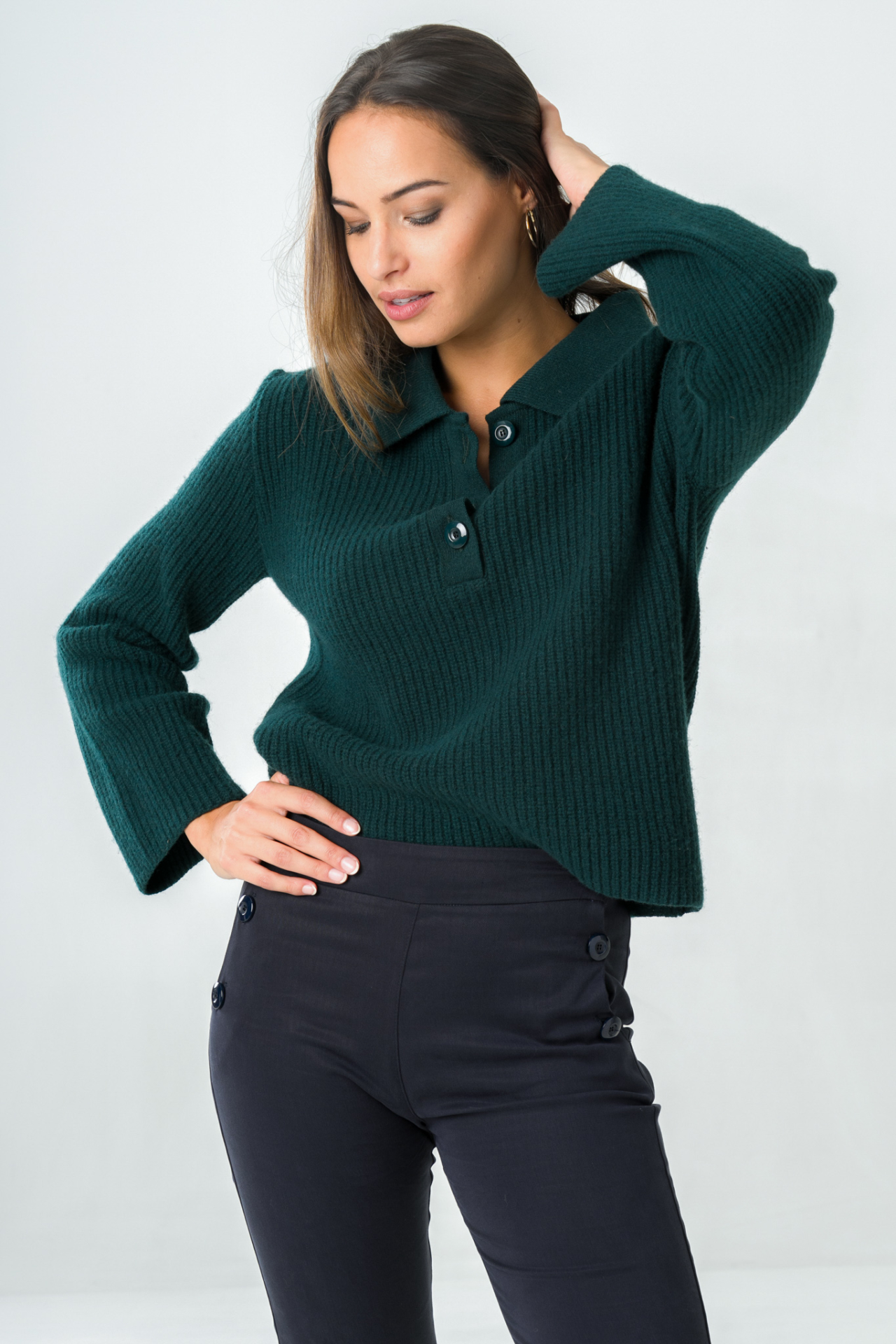 Pull col polo femme 3 Pull col polo femme - Image 3