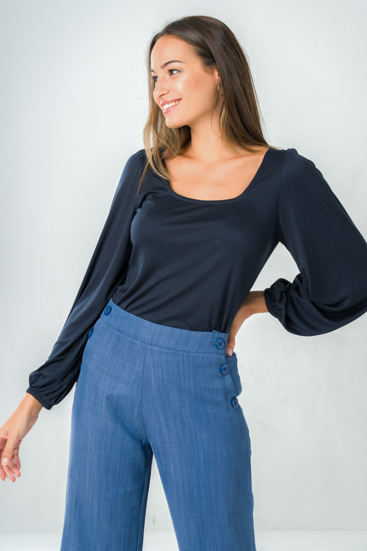 Top femme manches longues bouffantes 4 Top femme manches longues bouffantes - Image 4