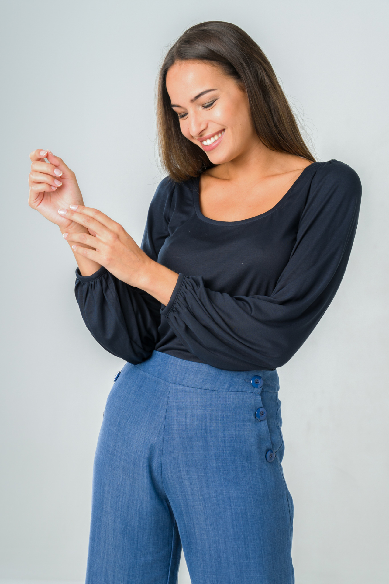 Top femme manches longues bouffantes 3 Top femme manches longues bouffantes - Image 3